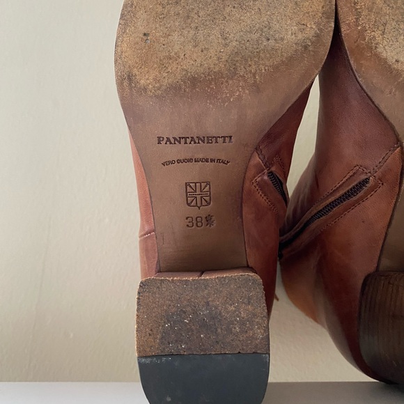 Pantanetti Brown Leather Ankle Boots - Picture 6 of 8